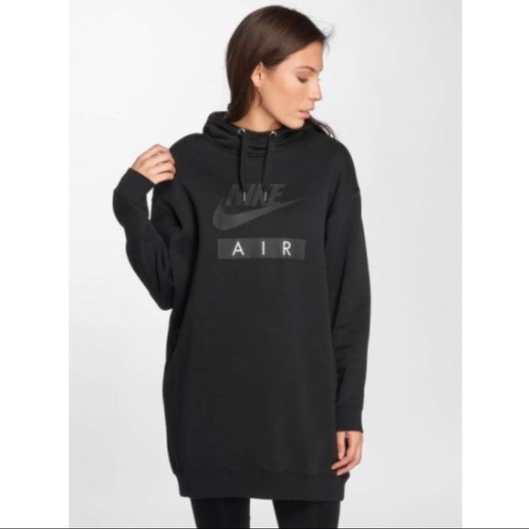 sportswear air half zip long sleeve sweatshirt dress